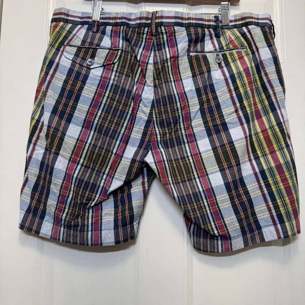Polo Ralph Lauren Mens India Madras Shorts 40 Multi Chino Slim‎ Fit Cotton Plaid